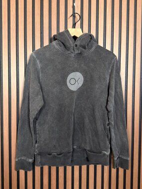 Outerknown Hoodie Small Men’s Gray Fleece Pullover Sweater Graphic Logo